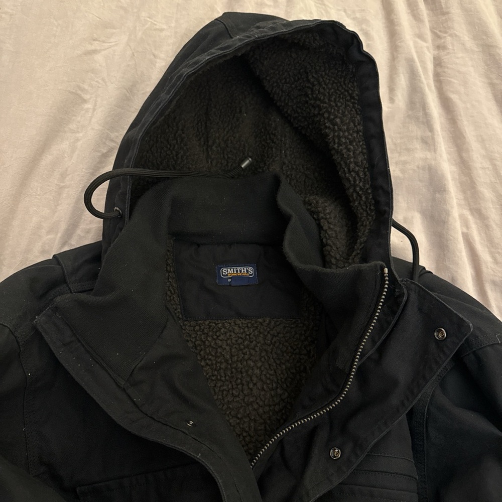 SMITH Men's Black Raincoat with Hood